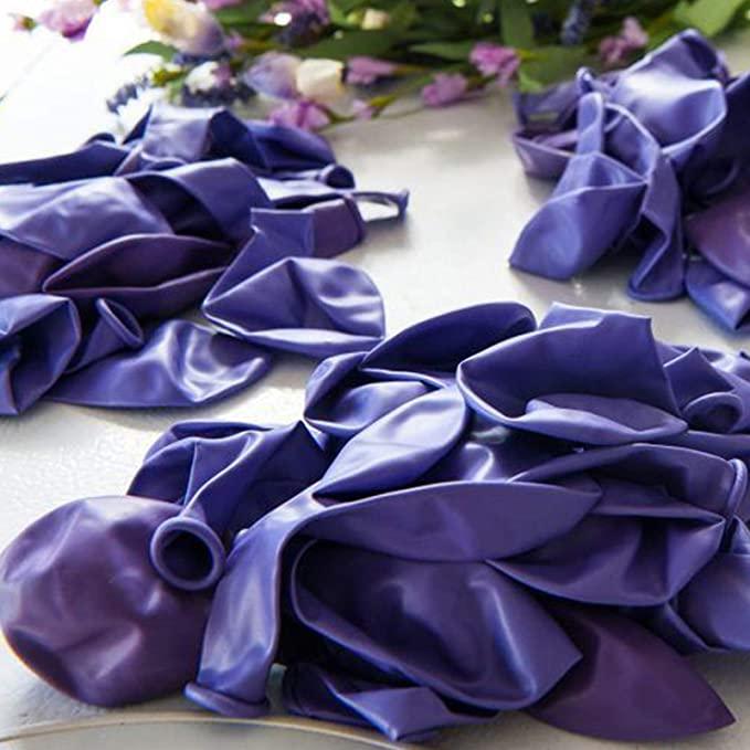 100Pcs Dark Purple White And Gold Balloons Arch Garland For Baby Shower Engagement Wedding Birthday Theme Anniversary Decoration For Party