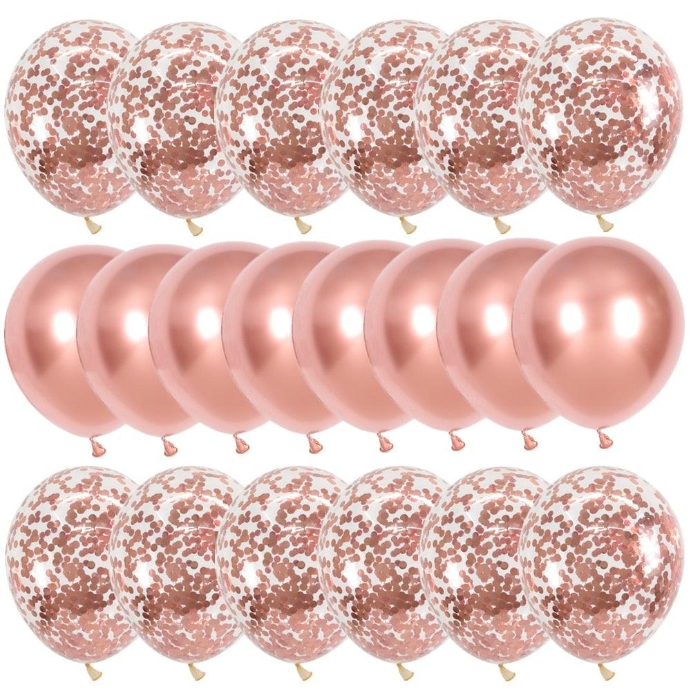 10/20 Star Metallic Confetti Latex Transparent 12inch Balloons For Baby Shower Birthday Party Wedding Decoration
