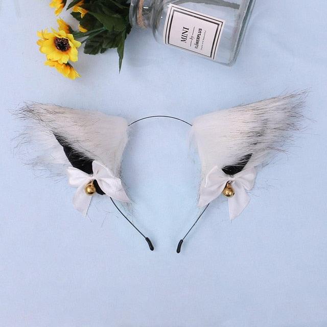 15 Colors Beautiful Masquerade Halloween Cat Ears Cosplay Cat Ear Party Costume Bow Tie Bell Headwear Headband Gorgeous Hair Accessories For Women
