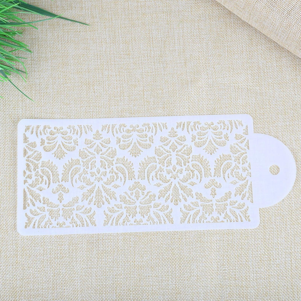2 Style Cake Side Cupcake Cake Sugarcraft Decoration Cake Mould Plastic Baking Cake Decorating Tool 2 Pieces Cupcake Stencil Cake Side Decorating Templates Powdered Sugar Template Wedding Cake Decor Flower Molding