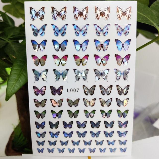 3D Nail Sticker Waterproof Shining Decals Stickers for Nails Cute Beautiful Love Heart Nail Art Decoration Aurora Silver Design Nail Art Stickers Decals Nail Art Supplies Valentines Day 3D Self-Adhesive Nail Decorations Manicuring Nail Art Manicure