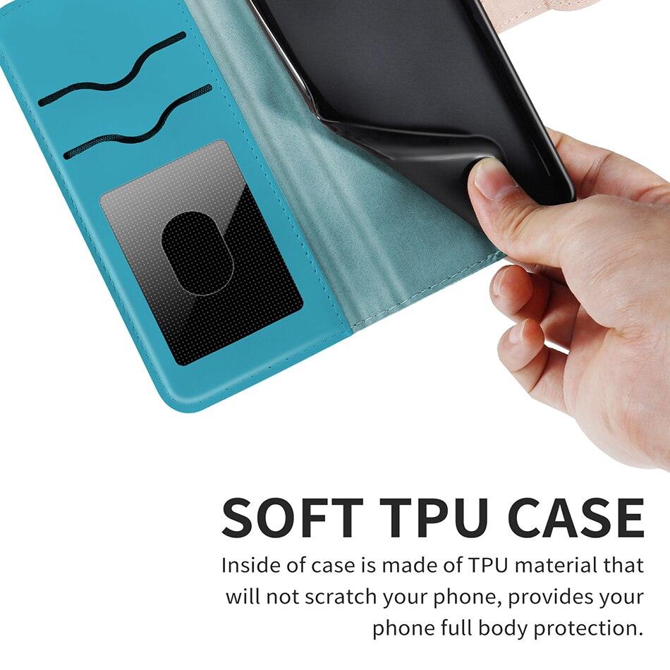 3D Tree Flip Leather Case For iPhone 13 12 Mini Phone Cover PU Leather Wallet Case with Card Holder Kickstand Wrist Strap Flip Cover for iPhone