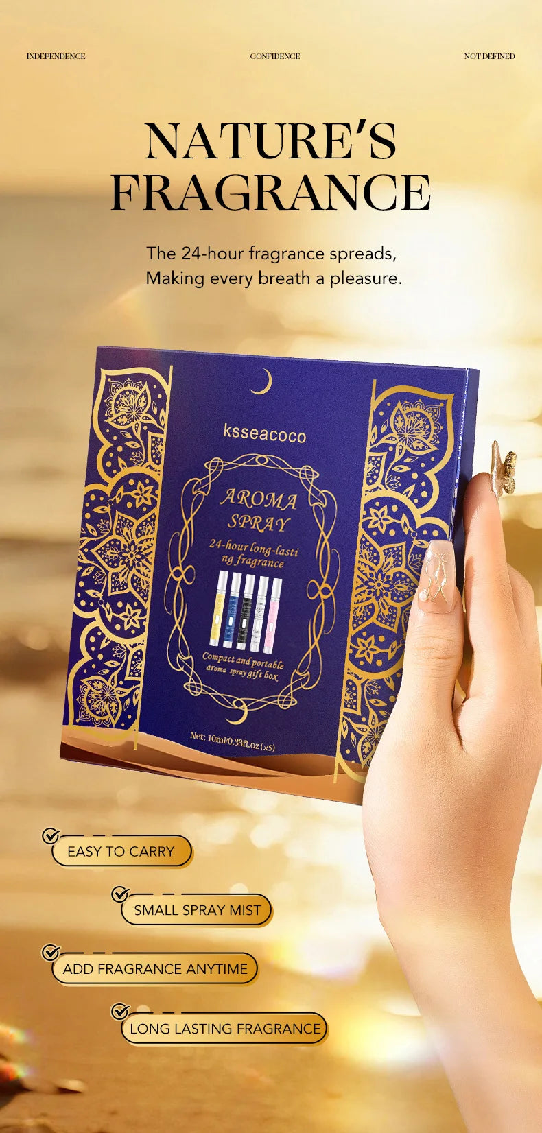 Arabic Perfume Gift Box Classic Series Neutral Perfume Alcohol Free Natural Lasting Fresh Elegant and Charming Floral Fragrance