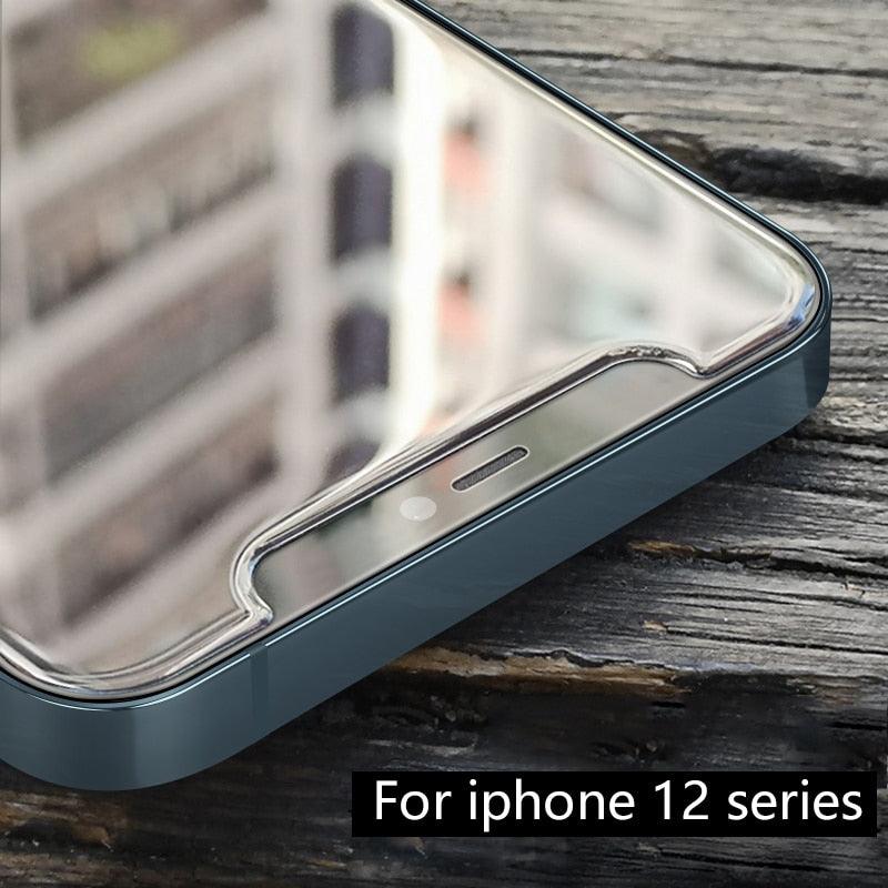 2PCS Super Big Arc Glass For iPhone 5S 12 Pro Max Mini 7 8 Plus SE 2022 Screen Protector Premium Oleophobic Coating Tempered glass Screen Protector, Premium Tempered Glass Easy Installation Frame Case-Friendly Tempered Glass Protector