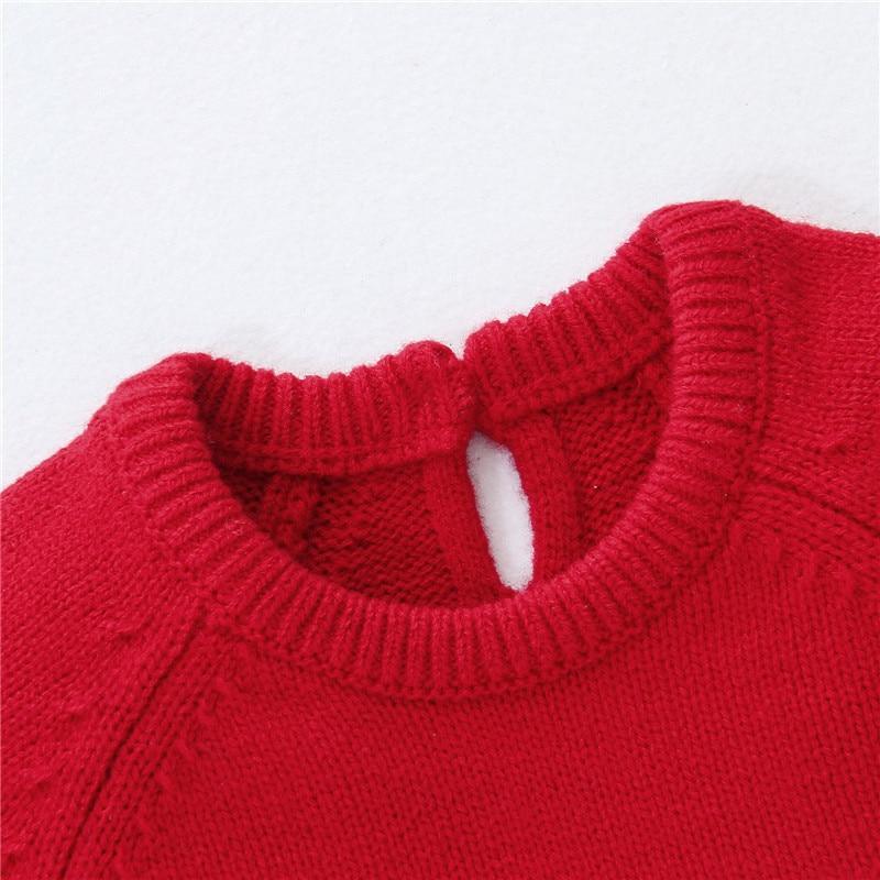 0-24M Newborn Baby Boy Girl Rompers Christmas Costumes Long Sleeve Red Santa Claus Jumpsuit For Kids