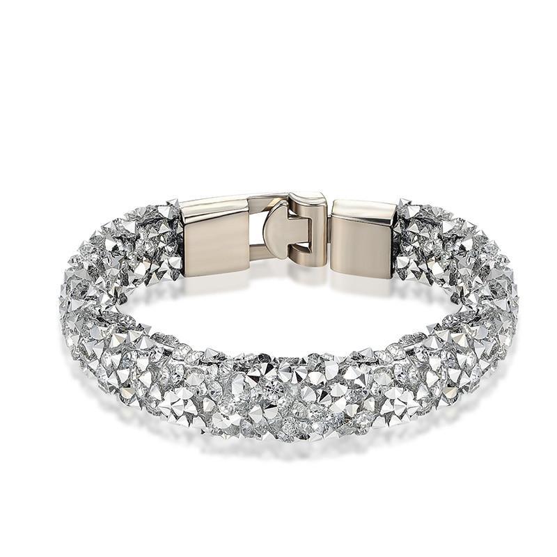 New Modern Fashion Luxury Crystal Shiny Bracelet Amazing Copper Alloy Elegant Bracelet Valentine's Day For Women