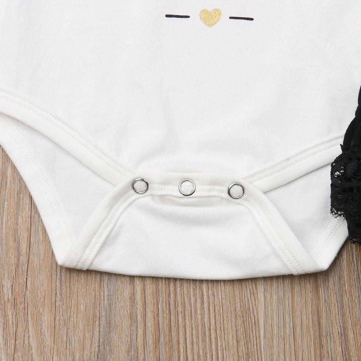 3PCS Cute Newborn Baby Girl Outfits Clothes Tops Bodysuit Shorts Pants Set For Girls  WIth Print Dadys Princess