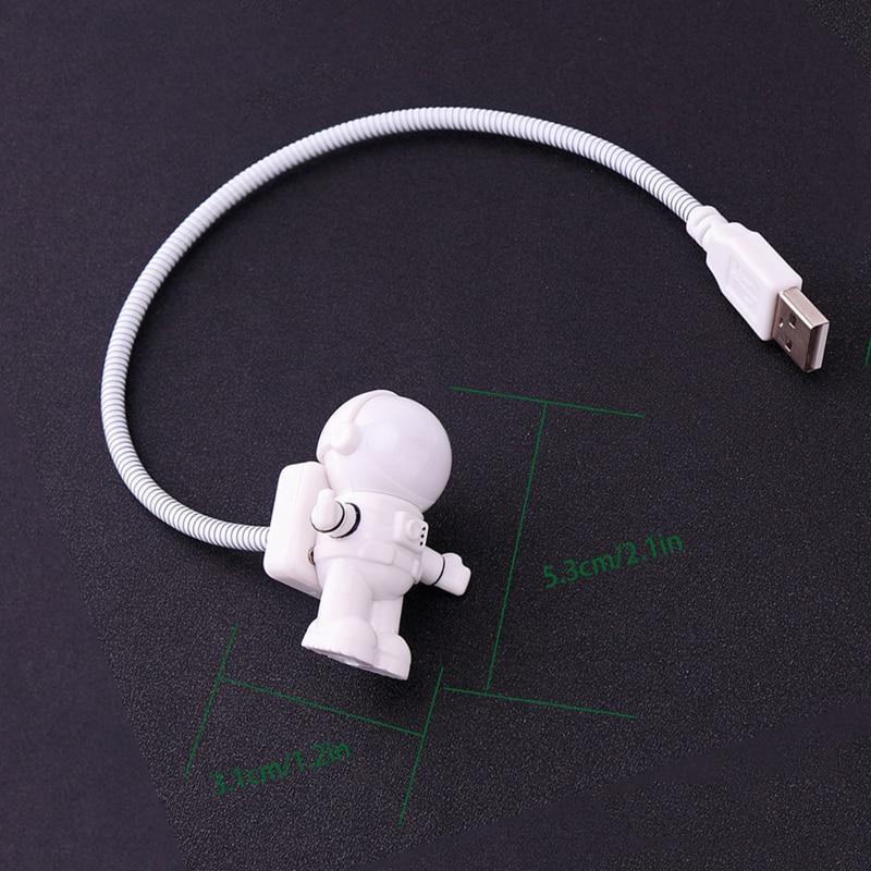 Modern Flexible Led Desk Lamp Flexible USB Nigh Lamp WIth Eye Protection For Keyboard Reading Light On  Astronaut Home Living Room Decor Design