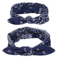 Luxury Modern Bow For Mother and Baby Headband Turban Rabbit Ears Elastic Hair Bands Retro Print Parent-Child Hair Accessories
