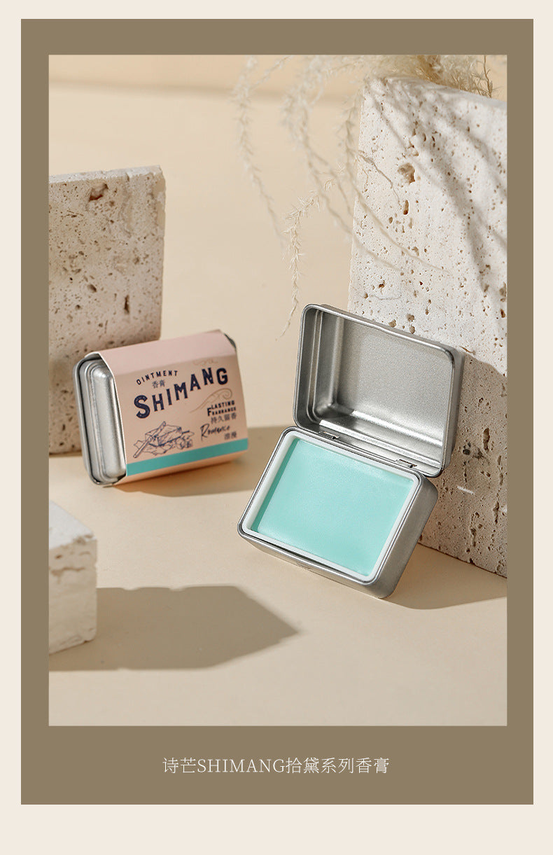 Solid Perfume Stick with Long-Lasting Light Fragrance Portable Floral Scent for Men and Women Featuring Agarwood, Peach
