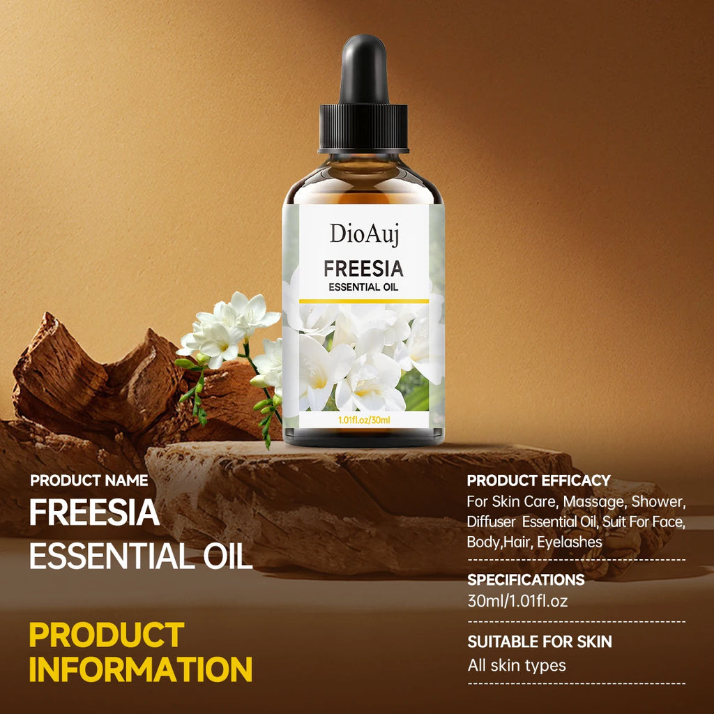 Freesia essential oil - long-lasting floral fragrance, moisturizes and hydrates skin, soothes and relaxes the mind and body,