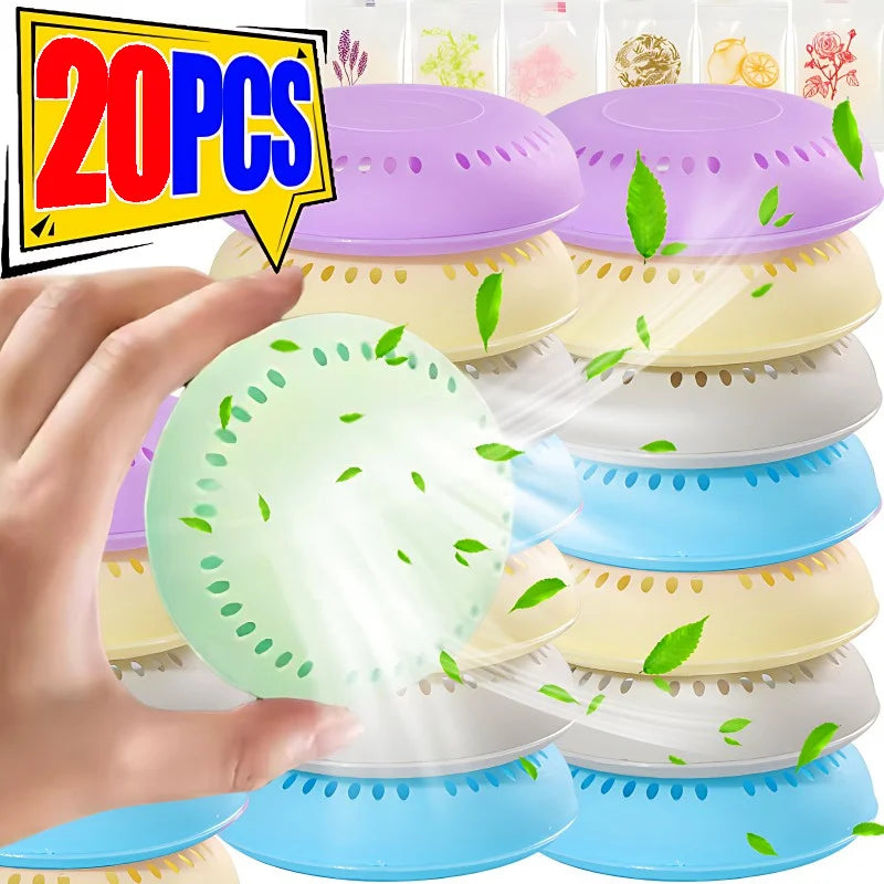 20 fragrance sheets + 2 boxes of rose and cherry-scented air freshener - Long-lasting deodorization, suitable for home, car, bat
