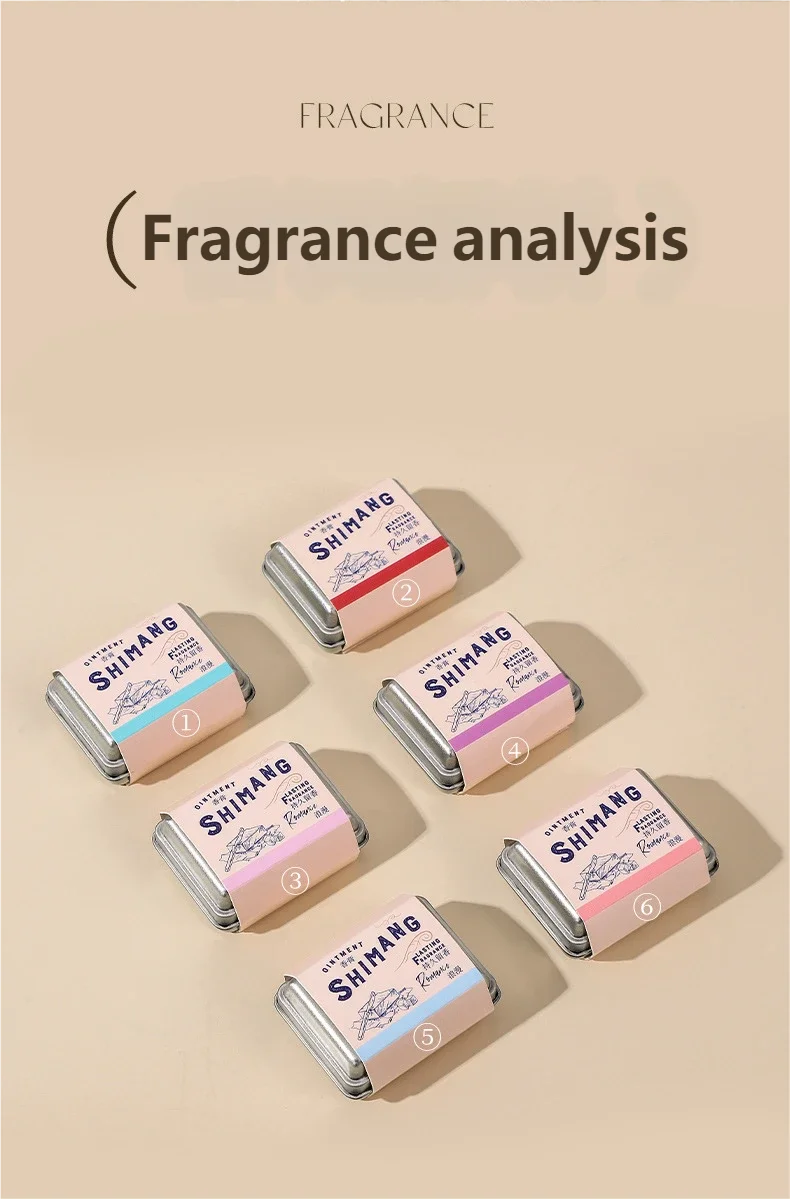 Solid Perfume Stick with Long-Lasting Light Fragrance Portable Floral Scent for Men and Women Featuring Agarwood, Peach