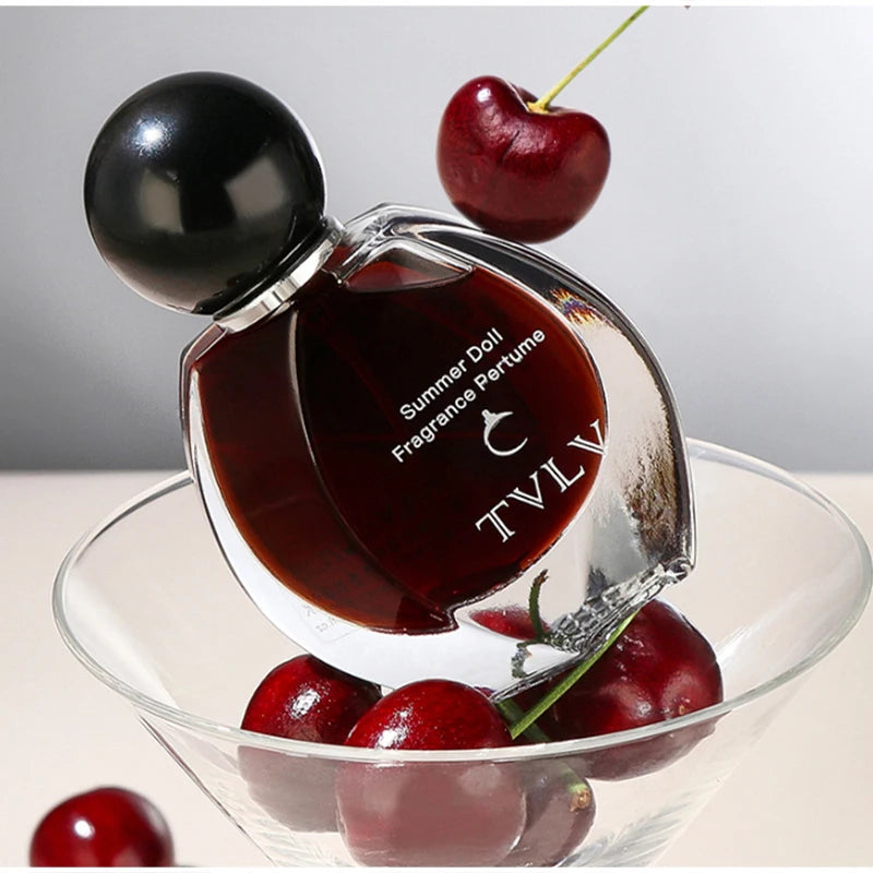 Floral Fruity Fragrance Perfume, Fresh Elegant Scent, Round Bottle Design, Long-Lasting Silage Romantic Women Essence Gift-Ready