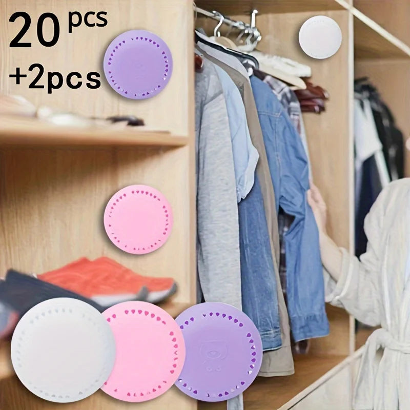20 fragrance sheets + 2 boxes of rose and cherry-scented air freshener - Long-lasting deodorization, suitable for home, car, bat