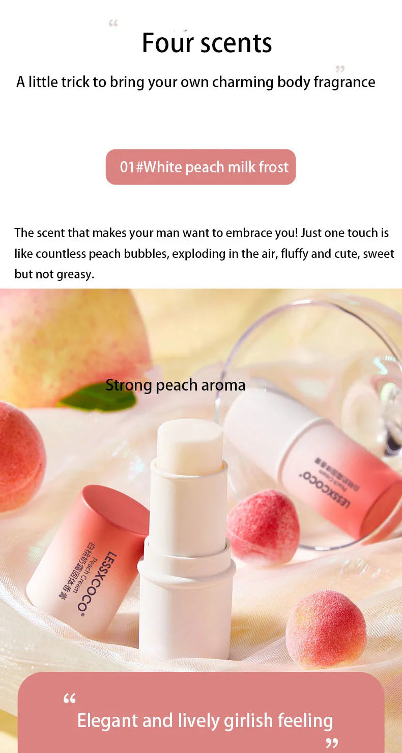 Fruit Flavor Woman's Perfumes Stick Deodorants Body Aroma Long-lasting Fragrances Ointment Portable and Easy To Use Solid Balm