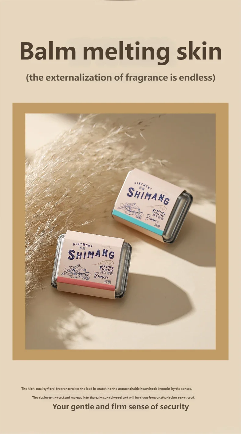 Solid Perfume Stick with Long-Lasting Light Fragrance Portable Floral Scent for Men and Women Featuring Agarwood, Peach