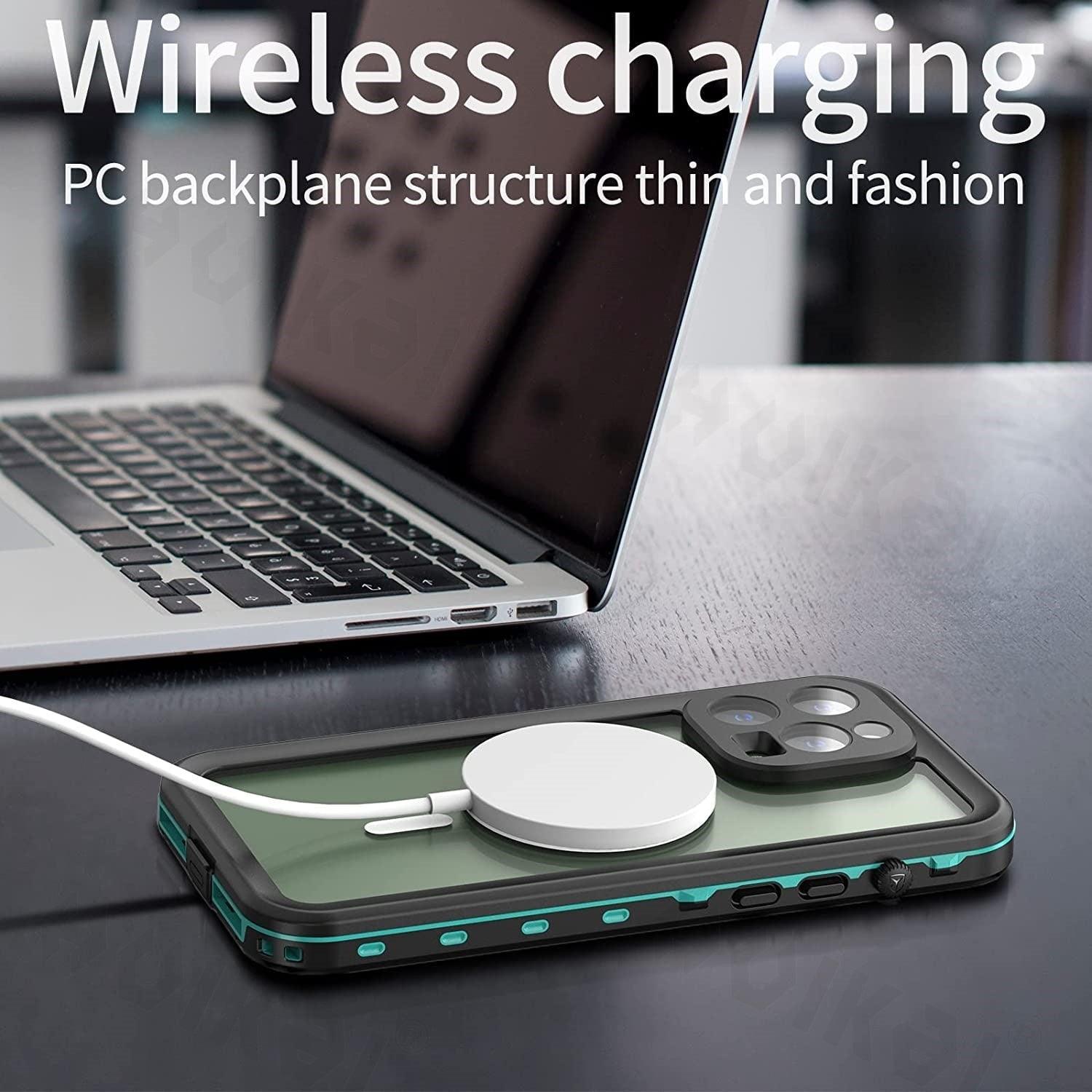 Waterproof Case For iPhone 14 Pro Max 14 Pro iPhone 13 Pro Max Protector Full Body Protective Dustproof Magnetic Phone Case Waterproof 360 Degree All-Round Protection with Built-in Screen Protector Outdoor Transparent  Shockproof Case