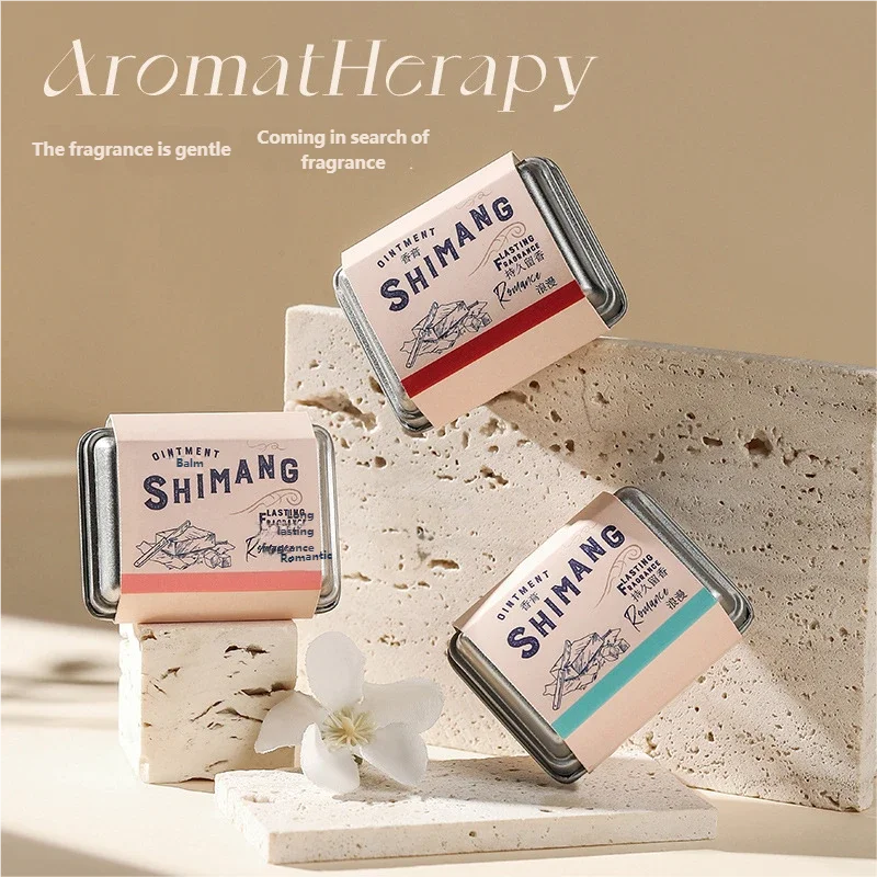 Solid Perfume Stick with Long-Lasting Light Fragrance Portable Floral Scent for Men and Women Featuring Agarwood, Peach