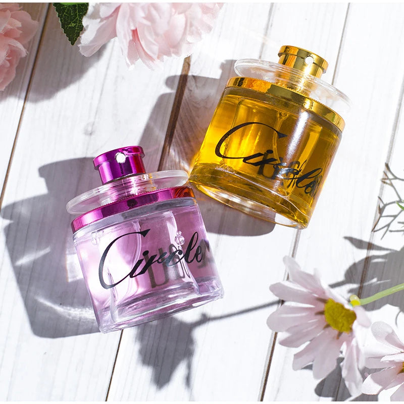 Rotating Perfume,Flower Fruit Woody Fragrance,Jasmine/Rose/Violet/Musk/Citrus Scent,Long-Lasting Women Deodorant,Eau De Toilette
