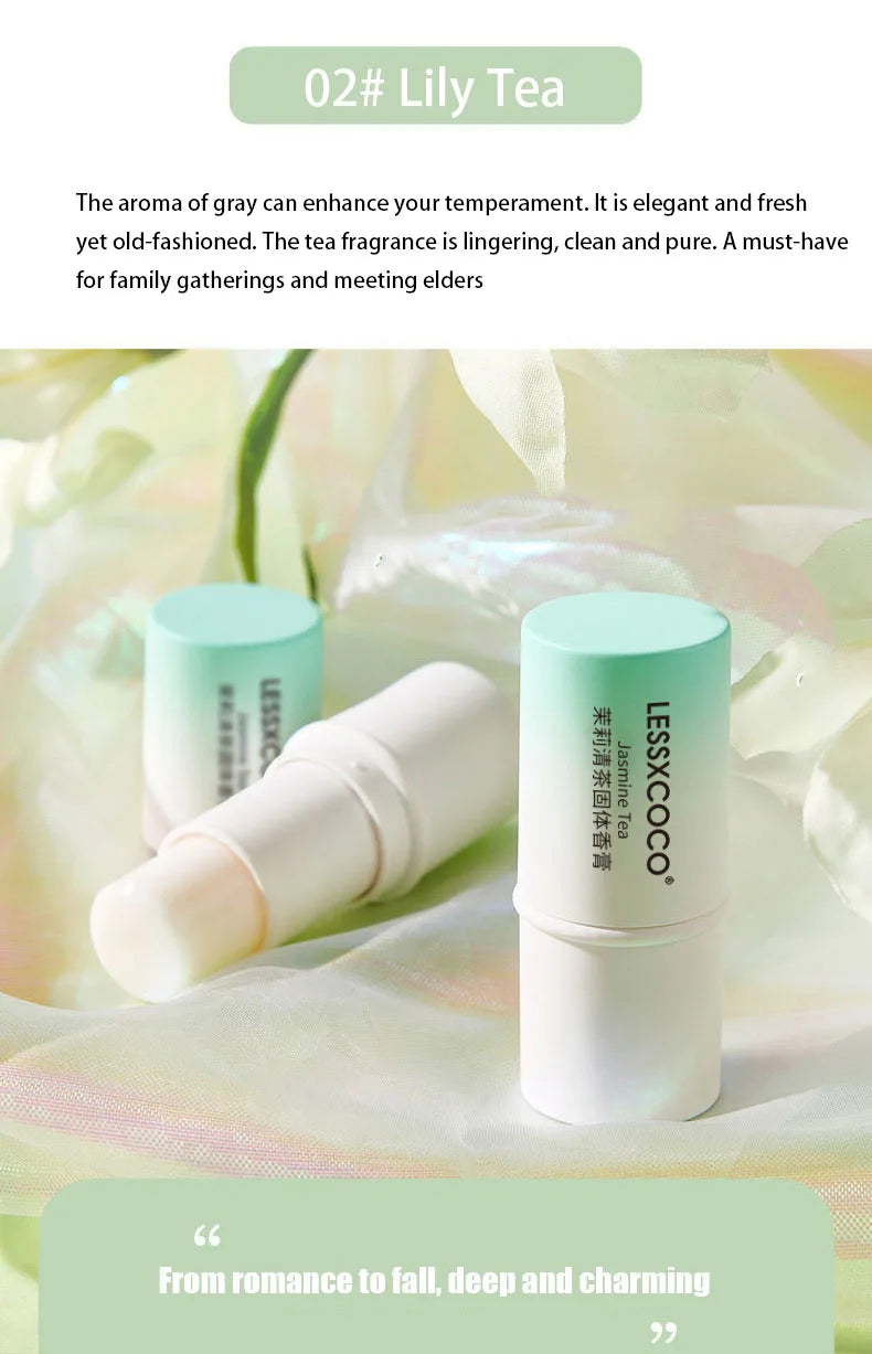 Fruit Flavor Woman's Perfumes Stick Deodorants Body Aroma Long-lasting Fragrances Ointment Portable and Easy To Use Solid Balm