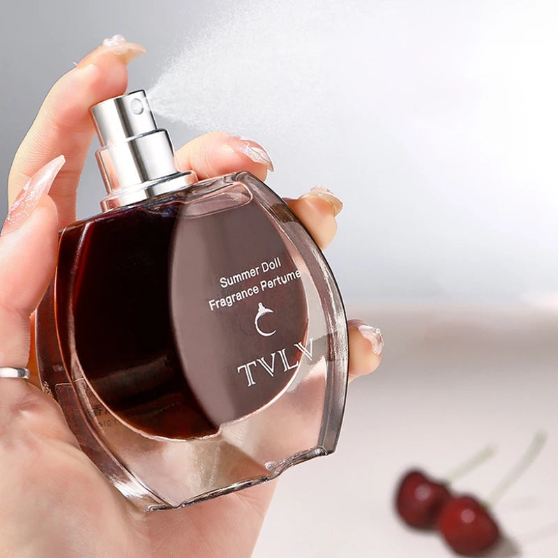 Floral Fruity Fragrance Perfume, Fresh Elegant Scent, Round Bottle Design, Long-Lasting Silage Romantic Women Essence Gift-Ready