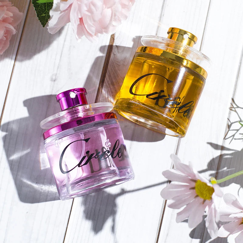 Rotating Perfume,Flower Fruit Woody Fragrance,Jasmine/Rose/Violet/Musk/Citrus Scent,Long-Lasting Women Deodorant,Eau De Toilette