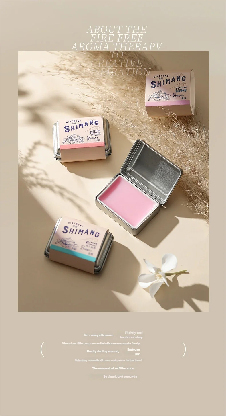 Solid Perfume Stick with Long-Lasting Light Fragrance Portable Floral Scent for Men and Women Featuring Agarwood, Peach