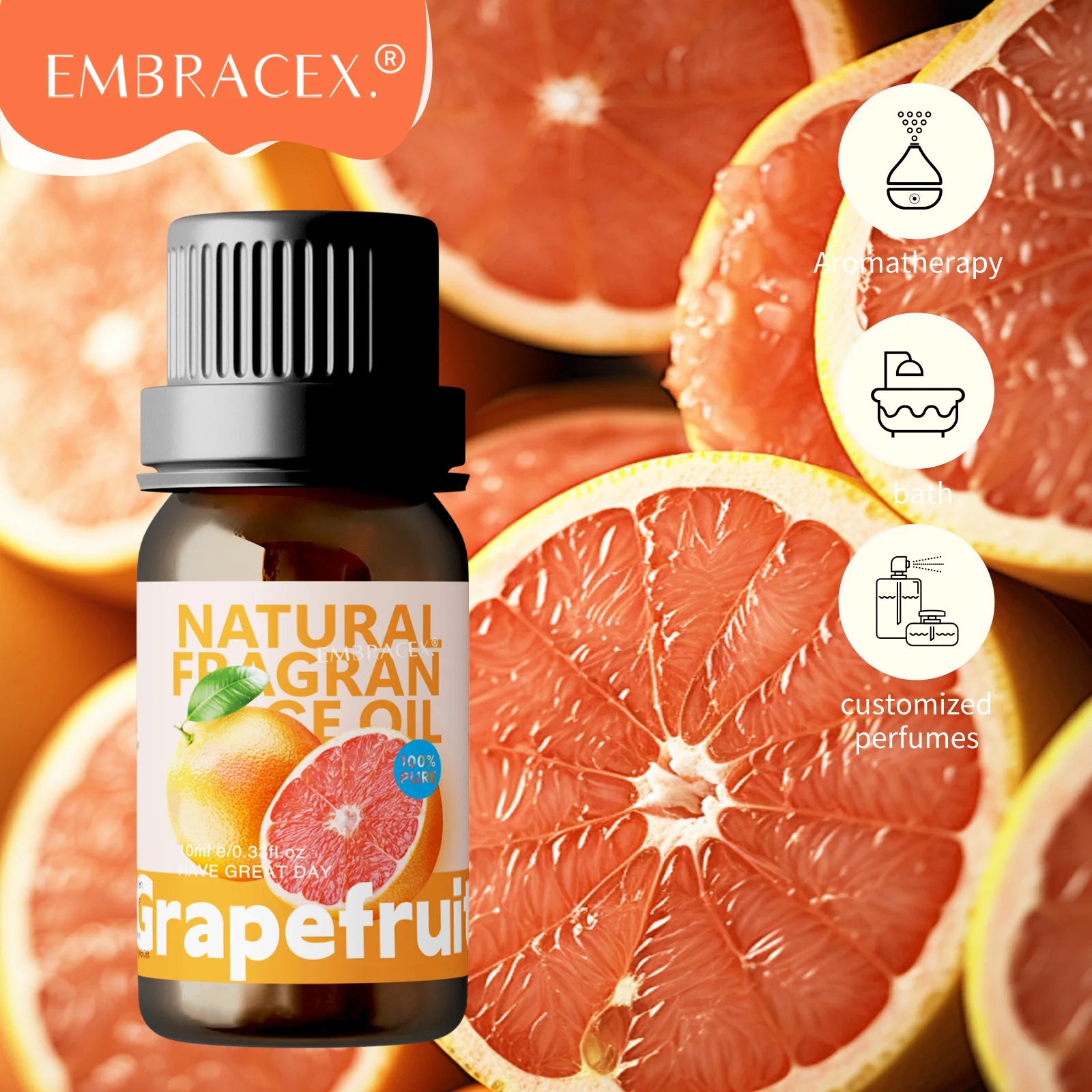 10ml Grapefruit Fragrance Essential Oils Grapefruit Perfume Funny Gifts Aromas For Humidifier Fragrance Home