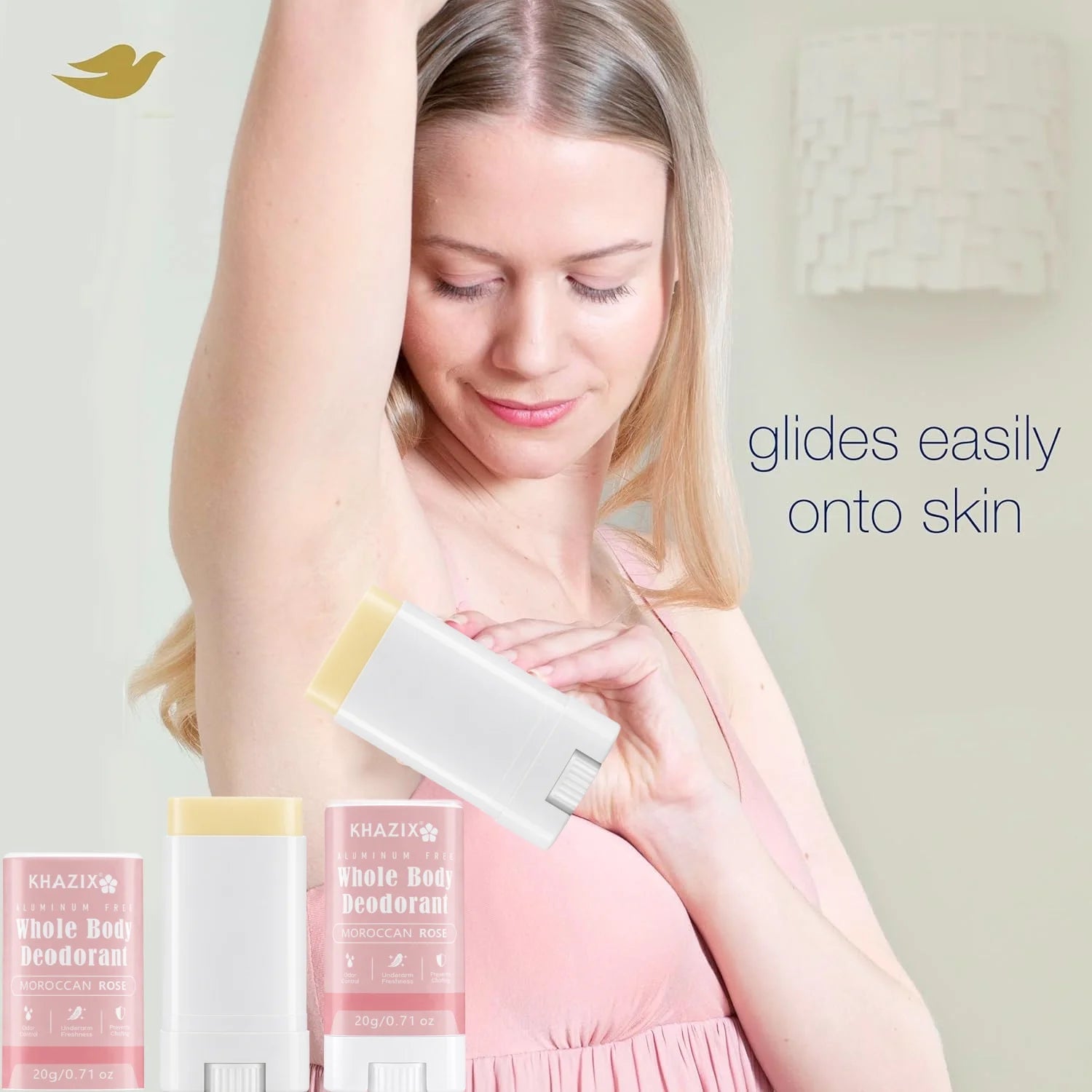 Floral Fragrance|Soft Rose Water & Fresh Cut Peony w/Pink Sea Salt & Sweet Notes, Body Odor Friendly, Long-Lasting Freshness.