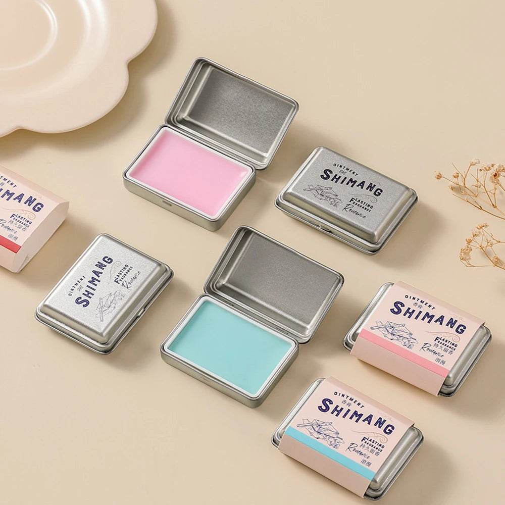 Solid Perfume Stick with Long-Lasting Light Fragrance Portable Floral Scent for Men and Women Featuring Agarwood, Peach