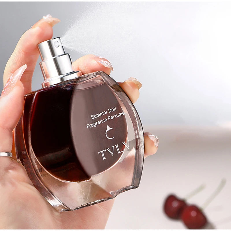 Floral Fruity Fragrance Perfume, Fresh Elegant Scent, Round Bottle Design, Long-Lasting Silage Romantic Women Essence Gift-Ready