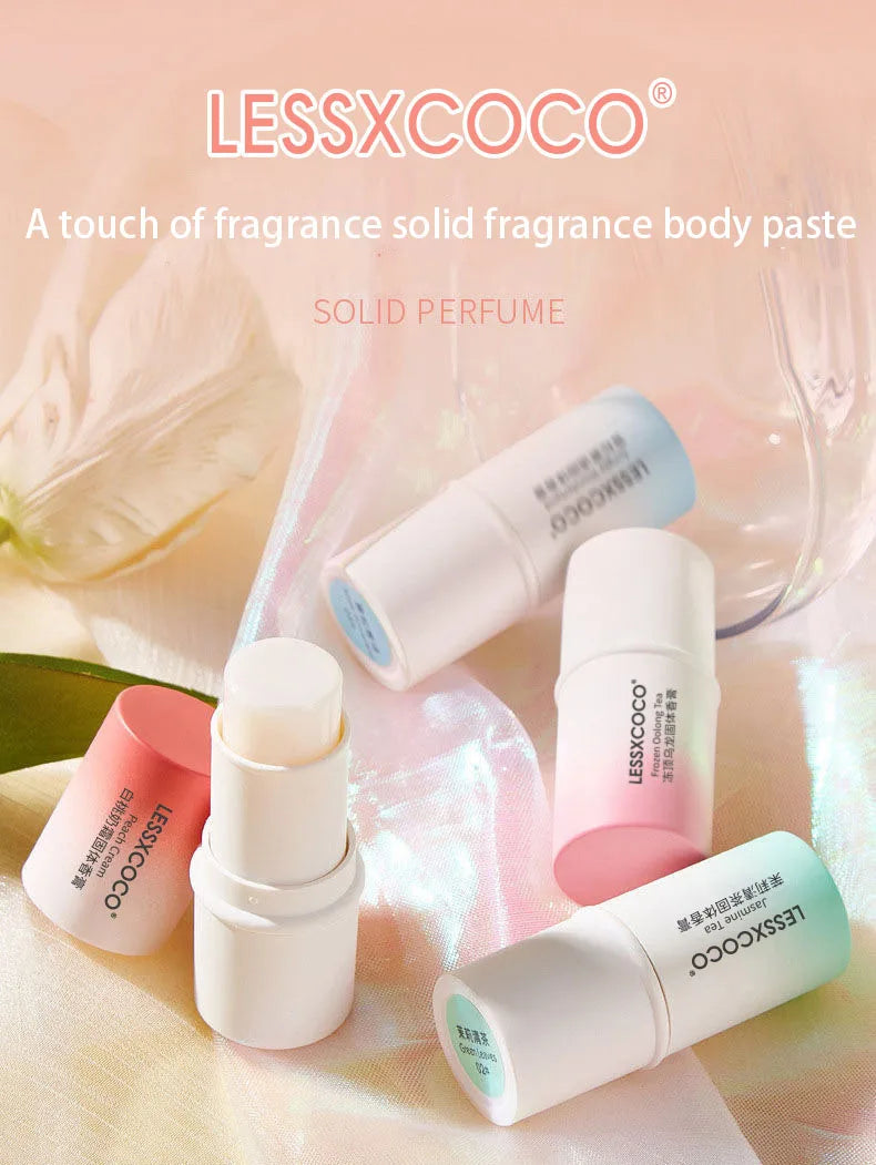 Fruit Flavor Woman's Perfumes Stick Deodorants Body Aroma Long-lasting Fragrances Ointment Portable and Easy To Use Solid Balm