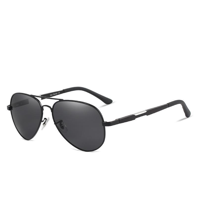 Aviation Luxury Aluminum Magnesium Gold Fashion Polarized Lens Sunglasses Men/Women Driving Mirror Sunglasses  Military Style