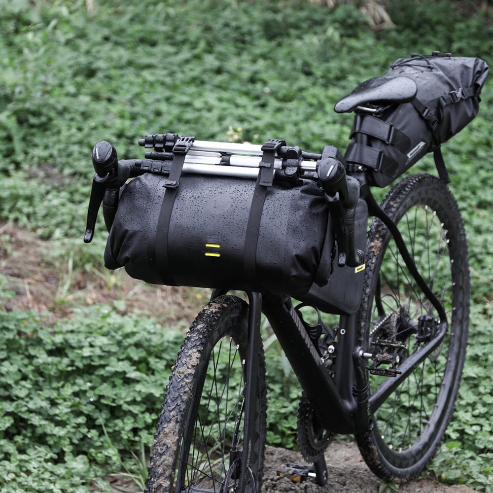 Bicycle Bag Waterproof Big Capacity Handlebar Bag 2 Piece Front Tube Cycling Bag  Bike Accessories Bike Bag Waterproof Bike Handlebar Bag Bicycle For Sport Bicycle Cycling Accessories
