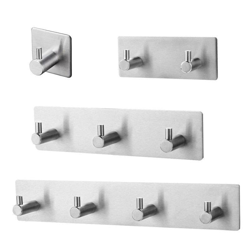 Black Robe Hook Wall Hook Towel Hook for Bathroom Stainless Steel Coat Hook Rustproof Hook Hanger for Kitchen Hardware Stainless Steel Hooks Waterproof and Oilproof Bathroom Kitchen Self Adhesive Hooks for Hanging Coat Hat Towel