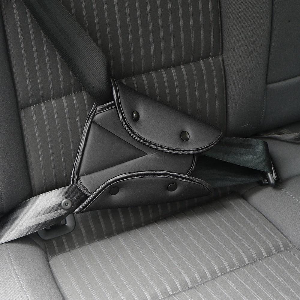 Car Safe Seat Belt Cover Soft Adjustable Children Safety Belt Fixer Triangle Anti-ledge For Child Neck Protection Belts Seat Belt Adjuster and Pillow with Clip for Kids Travel Neck Support Headrest Seatbelt