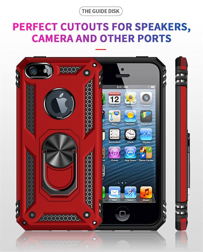 Cases With Ring for iPhone Slim Silicone Hard Cover Shock Absorption Lightweight Thin Case For iPhone 13 Pro Max 12 11 Case Magnet Ring Cover For iPhone Silicone Cover