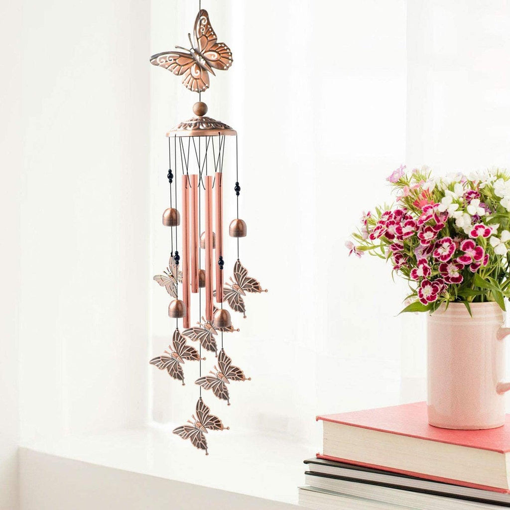 Copper Wind Chimes Outdoor Classic Wind Chimes Memorial Wind Chime Gifts for Grand Mother Garden Yard Decor Gift