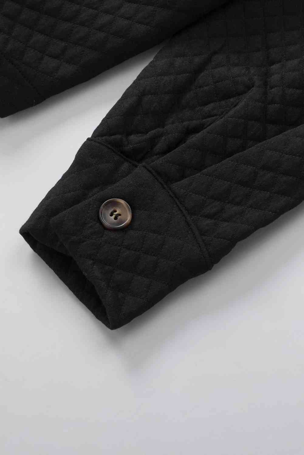 Comfortable Button-Down Collared Jacket Classic Lightweight Classic Design With Pockets
