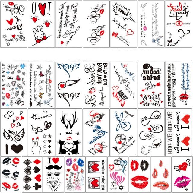Elegant Sketches Black Flowers Body Tattoo Waterproof Temporary 3D Flowers Luxury Design For Womens