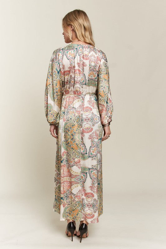New Printed V-Neck Batwing Sleeve Dress For Summer – Stylish, Effortlessly Chic, Comfortable, Perfect for Casual and Semi-Formal Events