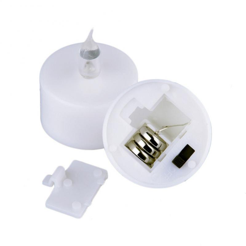 Flameless LED Tea Lights Candles Battery Powered Colorful Flickering Pillar Flickering Bright Tea lights Battery Operated/Powered Flameless Candles White Base Candles Tea light Romantic party Home Decor