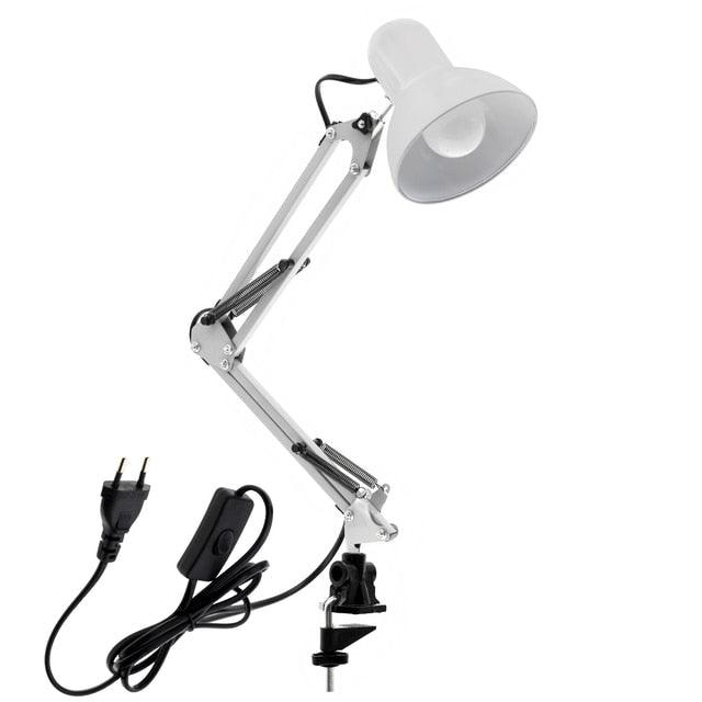 Flexible Led Desk Lamp Home Office Modern Table Lamp Metal Architect Adjustable Folding Reading Light Decorative Table Lamp Cute Study Lamps for Bedroom Décor