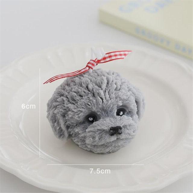 Handmade Scented Candles Creative Teddy Dog Candles Cute Bear Birthday Candles Bear Shaped Cool Candles Scented Funky Candles Aesthetic Candles Birthday Cake Decoration Cake Topper Decor For Baby ShoweAromatherapy Teddy Bear Shape Candle Gift