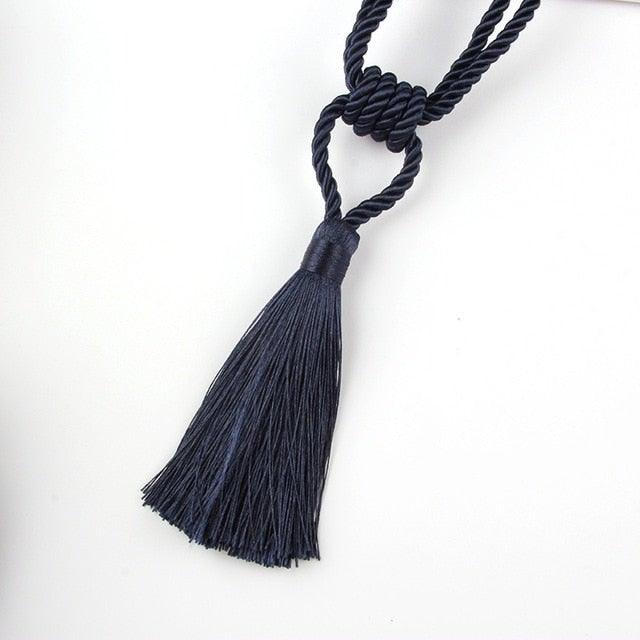 Handmade Tassel Curtain Tieback Room Accessories Gold Curtain Buckle Rope Home Decoration Holdback Window Fringe Curtain Tiebacks Hand-Woven Holdbacks Home Decorative Tassels Tiebacks