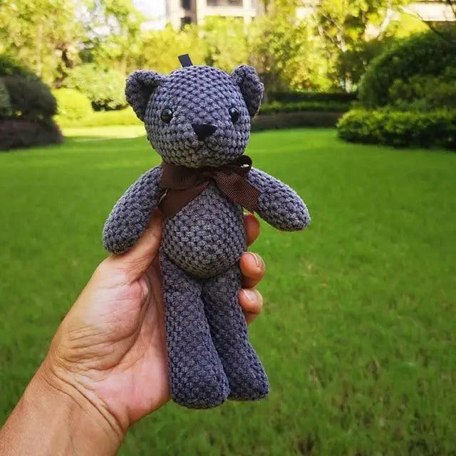 High Quality Soft 18-20CM Teddy Bear Stuffed Plush Toys Cute Dress Rabbit Pendant Dolls Gifts Birthday Wedding Party Decor