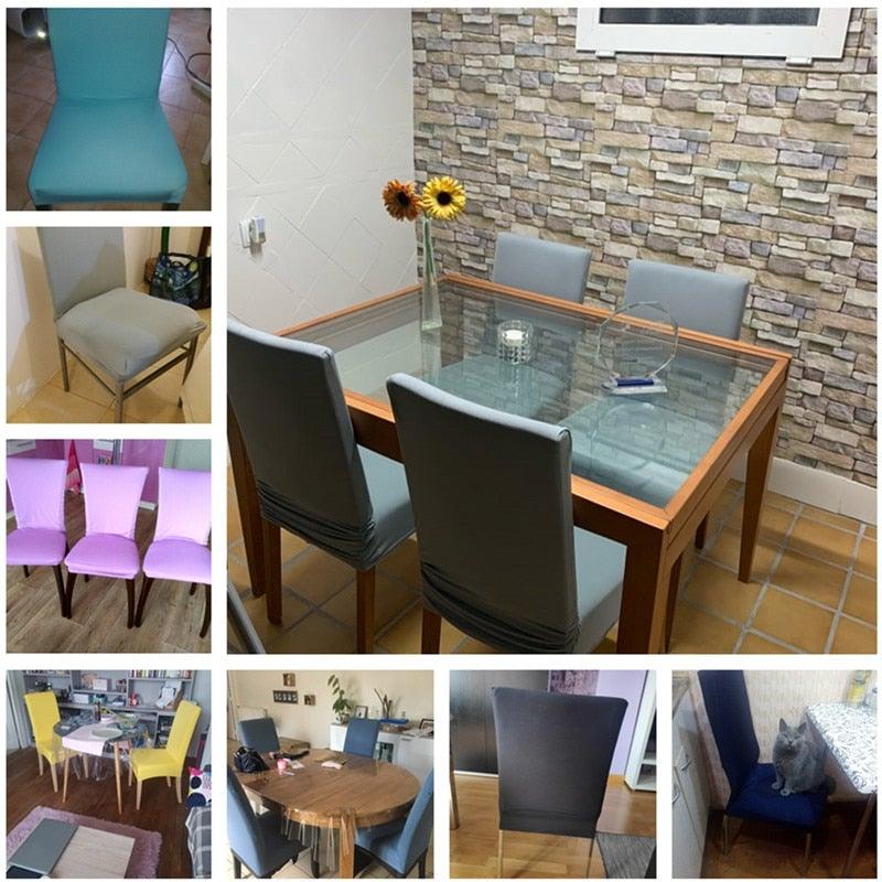 Housmife Printed Stretch Chair Cover Big Elastic Seat Chair Covers Slipcovers Restaurant Banquet Home Dining Party Decoration Stretch Spandex Removable Washable Anti-dust Seat Slipcover  Protector for Hotel Office Ceremony Banquet