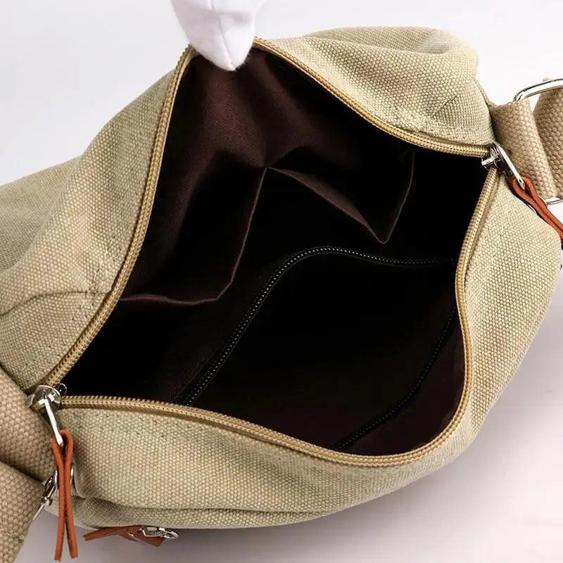 Lavish Style Canvas Crossbody Bag For Women And Girld Travel Bag Lightweighted Casual Shoulder Bag For Females