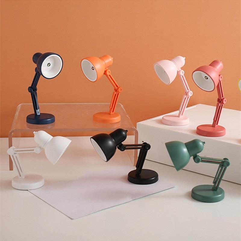 LED Mini Desk Lamp Foldable Magnetic Night Light Bedroom Study Reading Book Lamps With Clip Eye Protection Bedside Lights Decorative Table Lamp Cute Study Lamps for Bedroom Décor